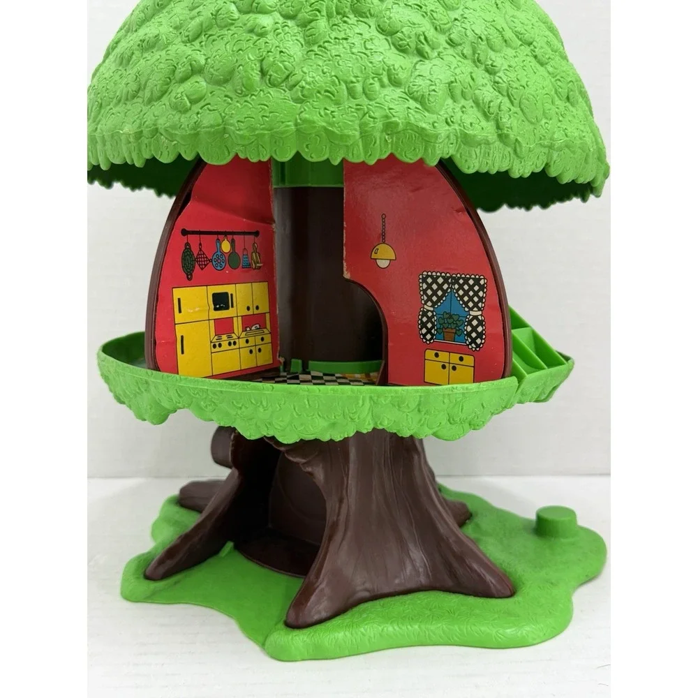 Vintage 1975 Kenner Tree Tots Tree House Shell Playset General Mills Fun Group - Picture 8 of 12